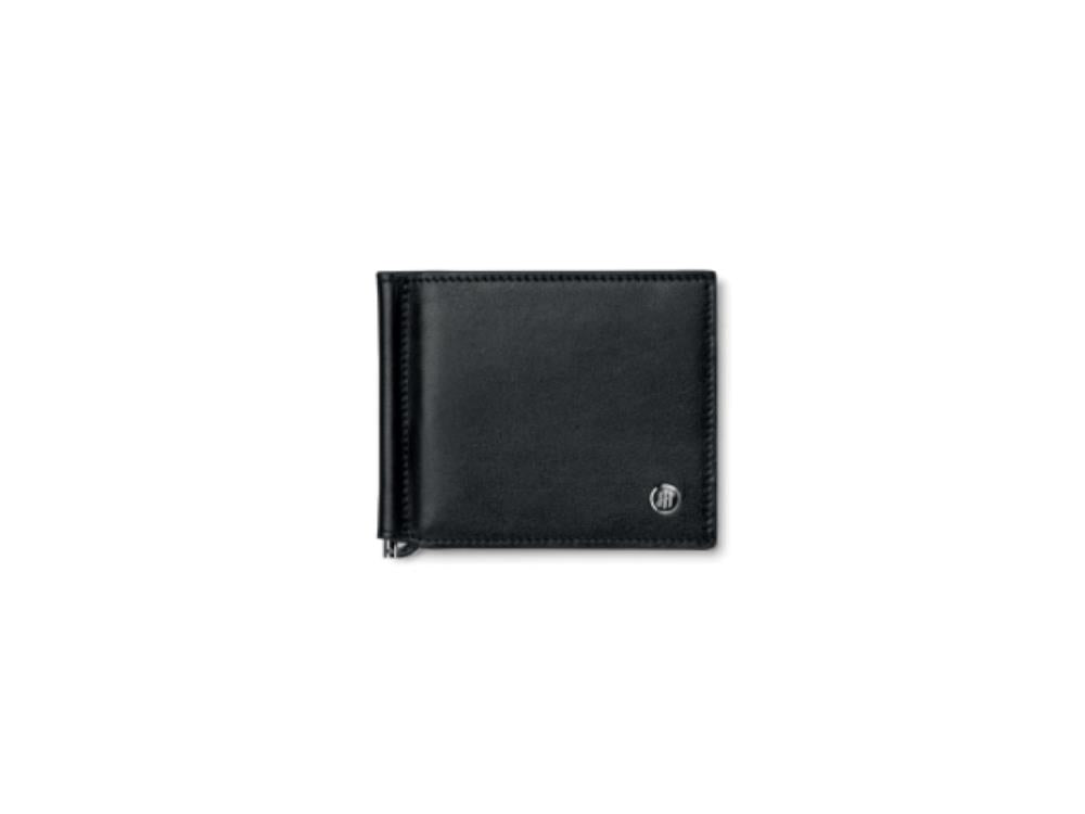 Montegrappa Signet Series Money Clip Wallet, Black, Leather, IC00WA02