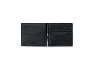 Montegrappa Signet Series Money Clip Wallet, Black, Leather, IC00WA02