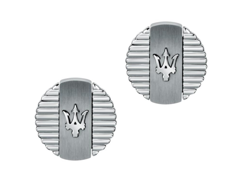 Maserati Gioielli Cufflinks, Steel, Silver, Polished, JM121ATK13