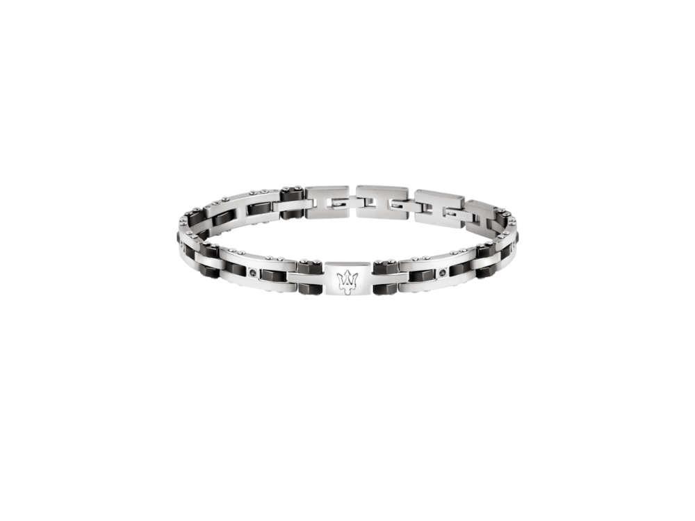 Maserati Gioielli Bracelet, Stainless steel, Silver, PVD, JM220ASR02