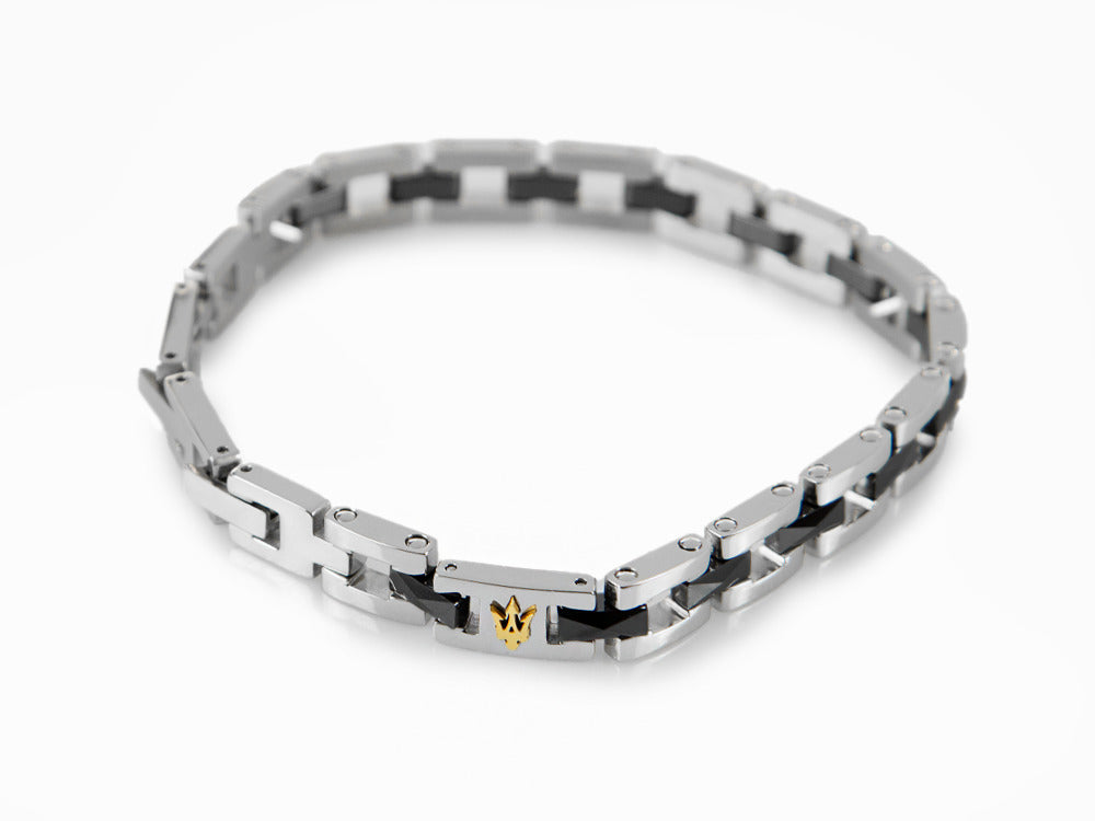 Maserati Gioielli Bracelet, Stainless steel, Silver, PVD, JM422ATZ16