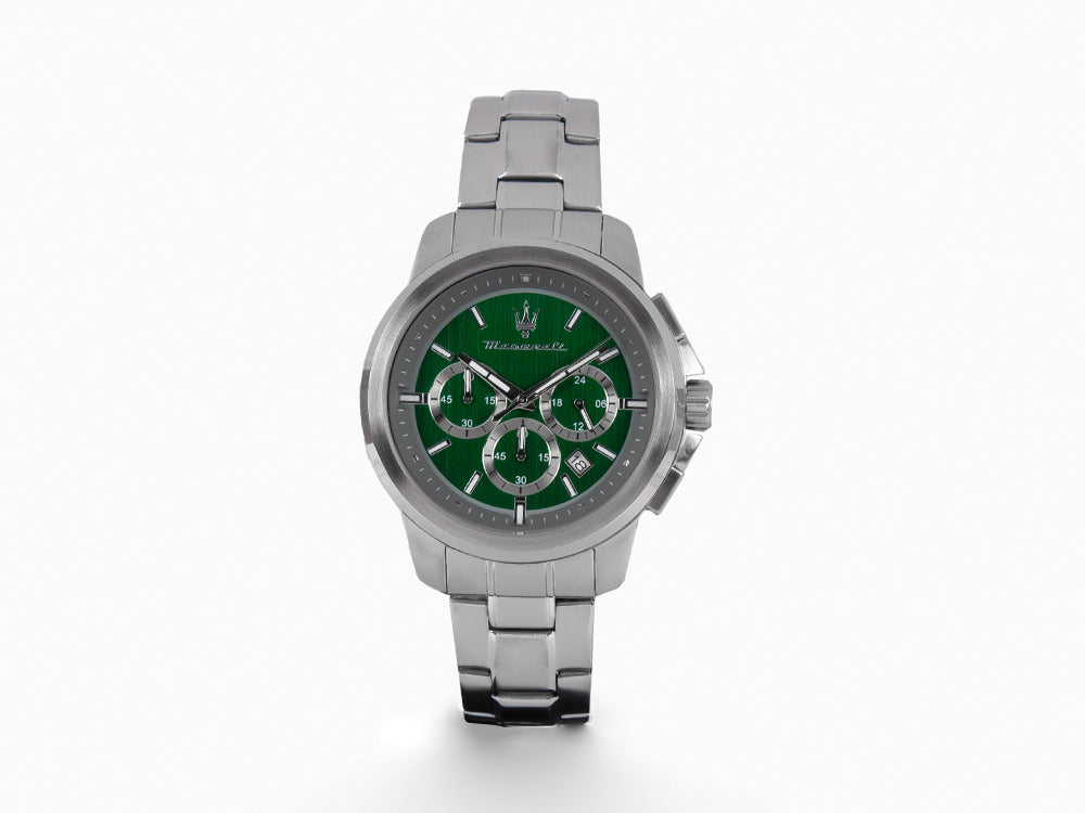 Maserati Successo Quartz Watch, Green, 44 mm, Mineral crystal R8873621017
