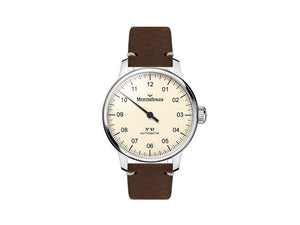 Meistersinger N3 Automatic Watch, ETA 2824-2, 43 mm, Ivory, AM903-SVSL02