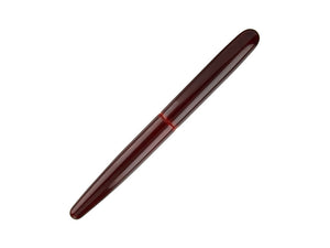 Nakaya Cigar Fountain Pen Long, Aka-Tamenuri, Ebonite, 14k Gold bicolour