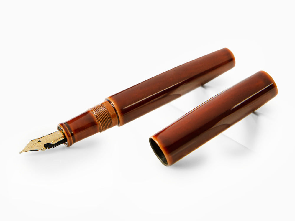 Nakaya Cigar Fountain Pen Piccolo, Toki-Tamenuri, Ebonite, Elastic Nib