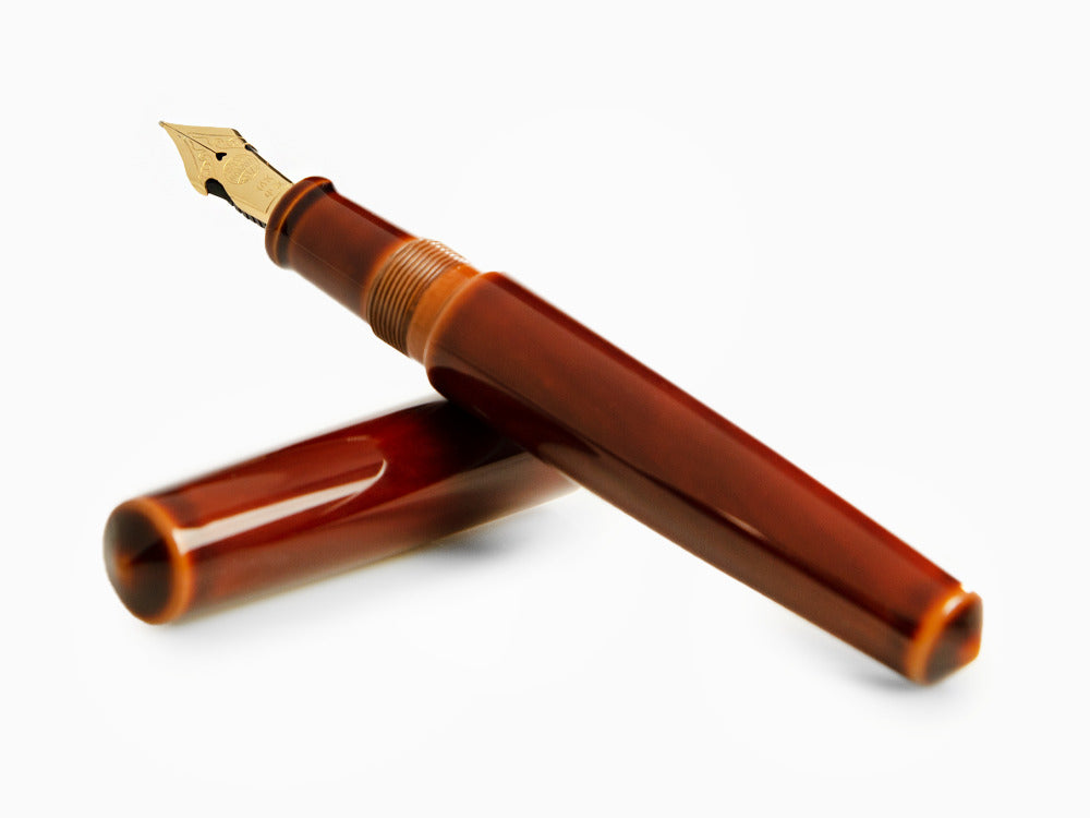 Nakaya Cigar Fountain Pen Piccolo, Toki-Tamenuri, Ebonite, Elastic Nib