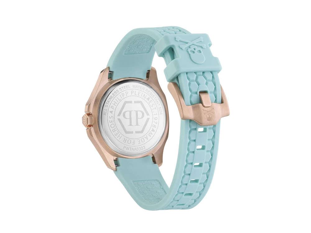 Philipp Plein Lady Quartz Watch, Turquoise, 38 mm, Mineral crystal, PWTAA0323