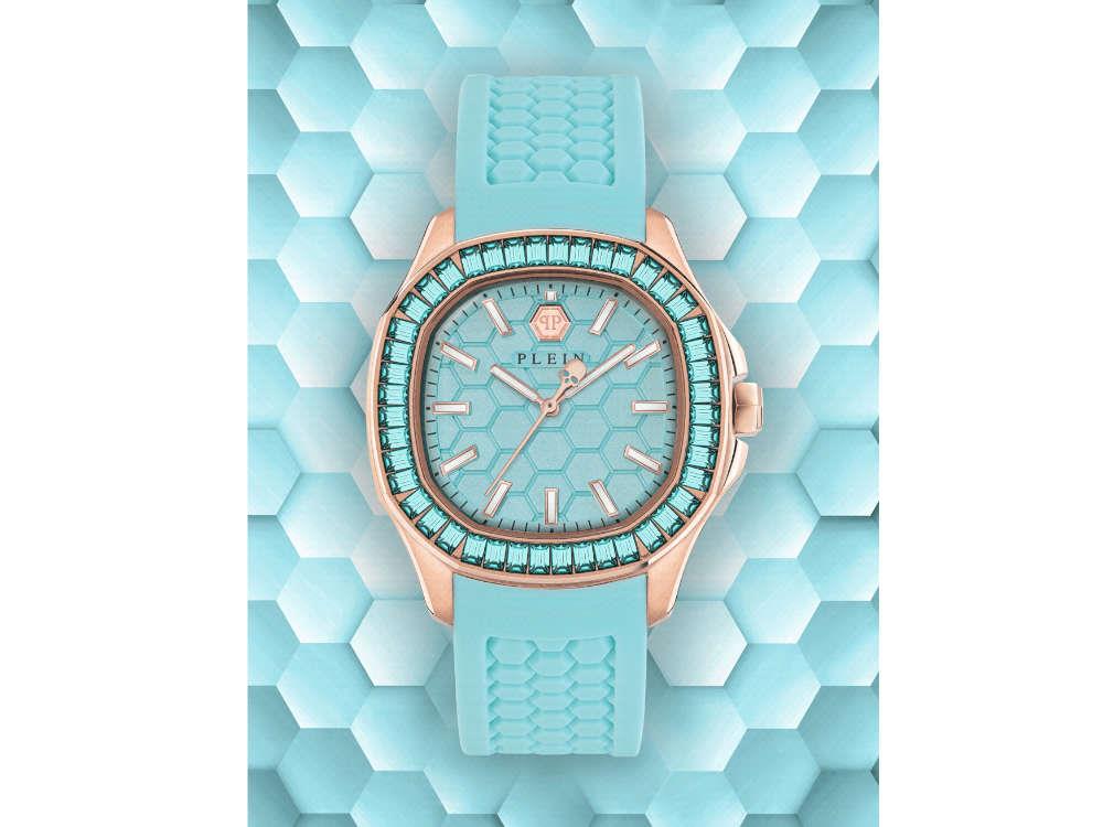 Philipp Plein Lady Quartz Watch, Turquoise, 38 mm, Mineral crystal, PWTAA0323