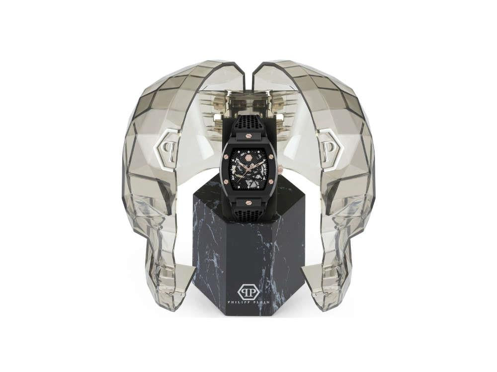 Philipp Plein The Skeleton Ecoceramic Automatic Watch, Black, 44 mm, PWVBA0523