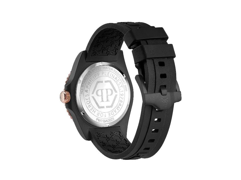 Philipp Plein GMT-I Challenger Quartz Watch, PVD, Black, 44 mm, PWYBA0823