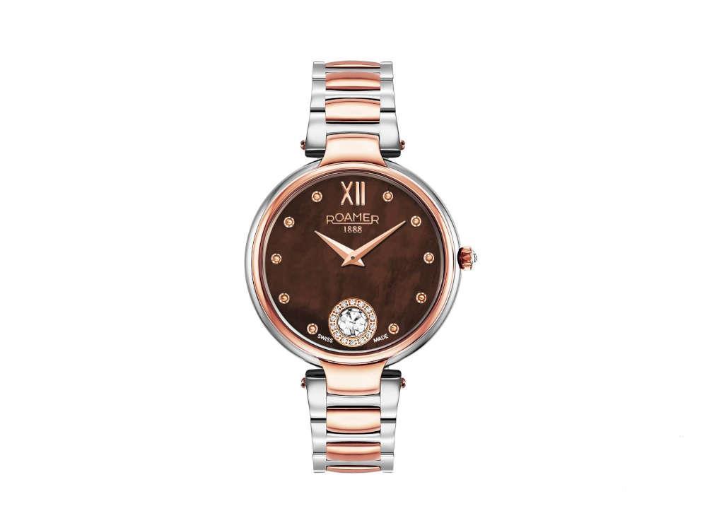 Roamer Aphrodite Quartz Watch, Ronda 1042, Brown, 38mm, 600843 49 69 50