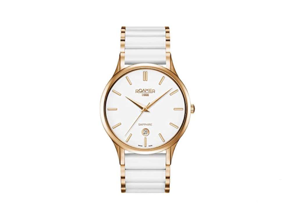 Roamer C-Line Quartz Watch, Ronda 715 CAL 6, White, 40 mm, 657833 49 25 60