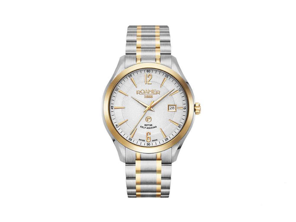 Roamer Mechaline Pro Automatic Watch, ETA 2824-2, 41 mm, White, 953660 47 14 90