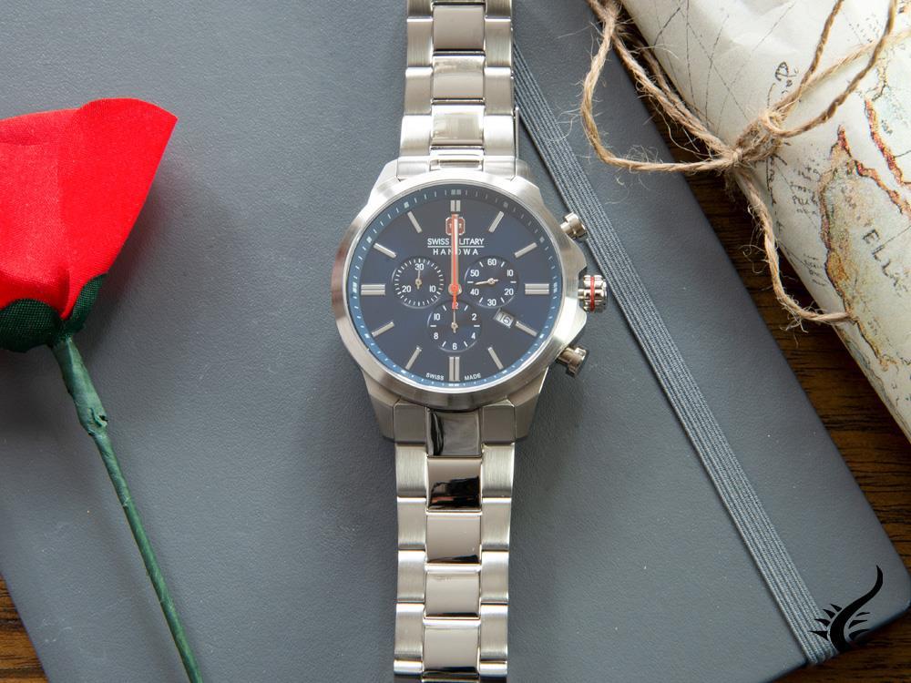 Swiss Military Hanowa Land Chrono Classic II Quartz Watch, Blue, 6-533 -  Iguana Sell AU