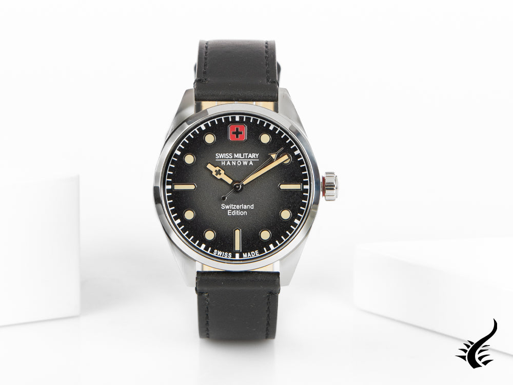 Swiss Military Hanowa Land Mountaineer Quartz Watch, Black, 6-4345.7.04.007