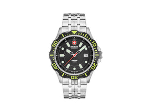 Swiss Military Hanowa Navy Patrol Chrono Quartz Watch, Black/Green, Day, 44 mm