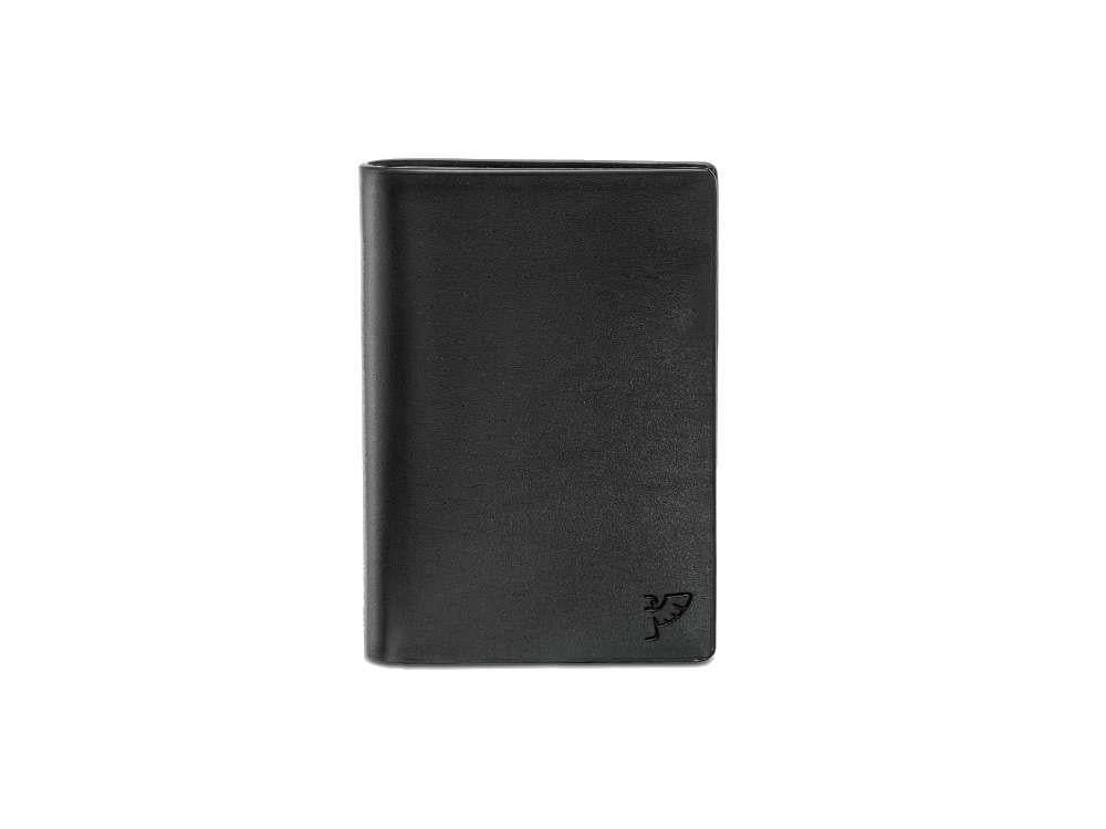Tibaldi Leather Wallet, Black, Leather, Cotton, 4 Cards, LTM-VWALL