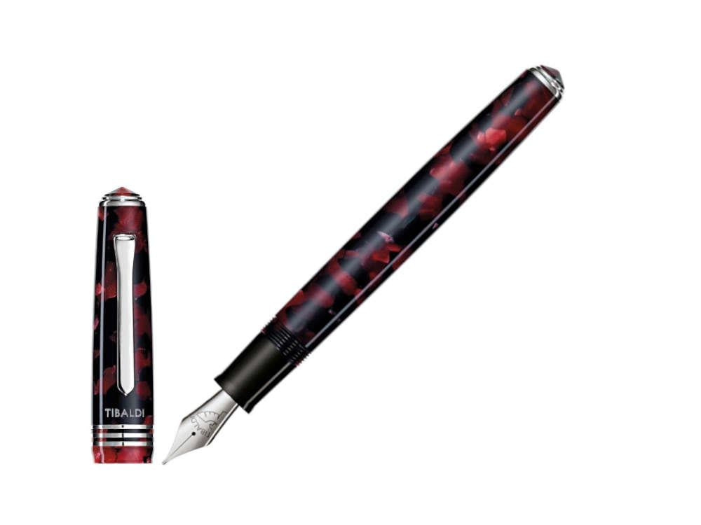 Tibaldi Nº60 Ruby Red Fountain Pen, Red, Palladium trim, N60-227-FP