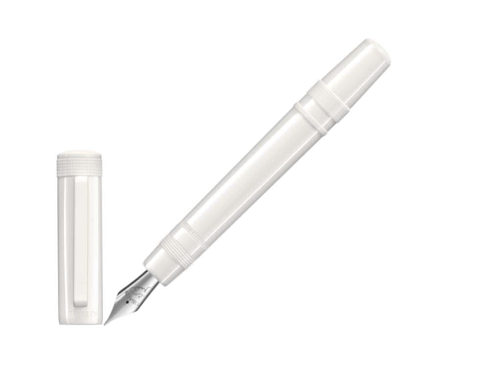 Tibaldi Perfecta Powder White Fountain Pen, White, Rubber, PFC-11-FP