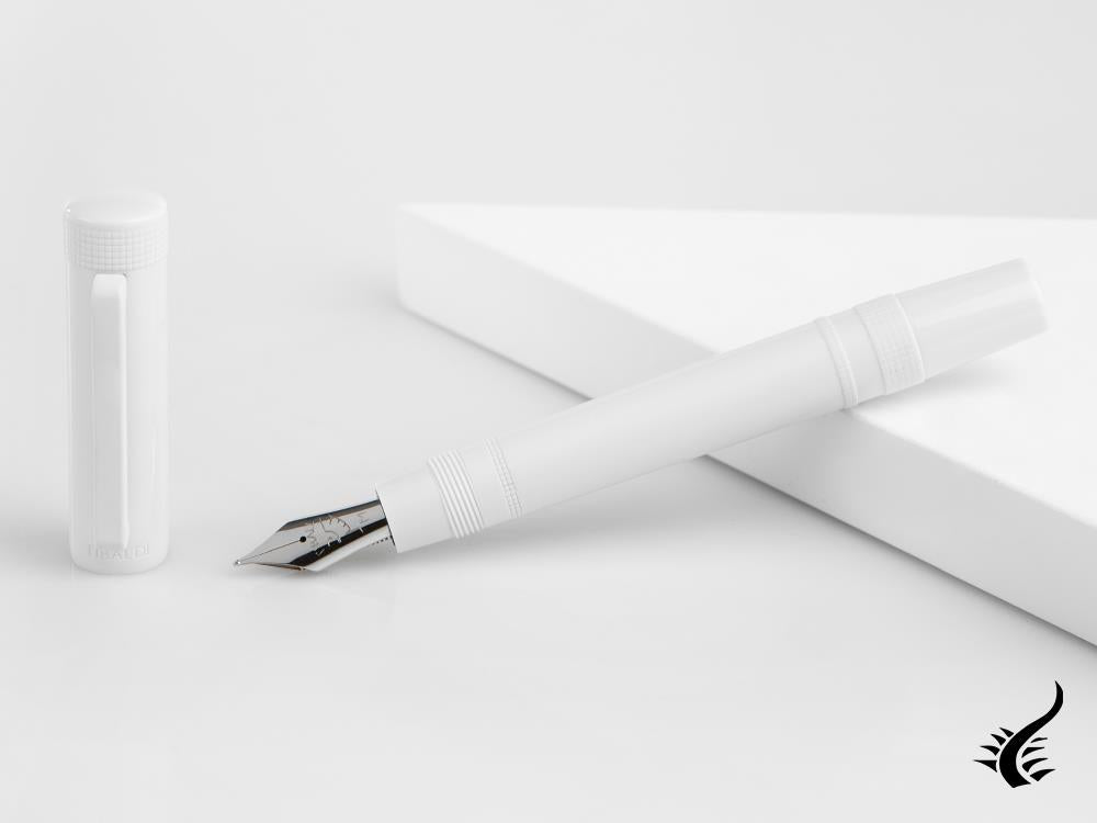 Tibaldi Perfecta Powder White Fountain Pen, White, Rubber, PFC-11-FP