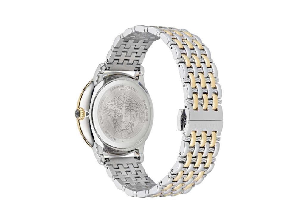 Versace Medusa Alchemy Quartz Watch, Gold, Silver, 38mm, VE6F00423