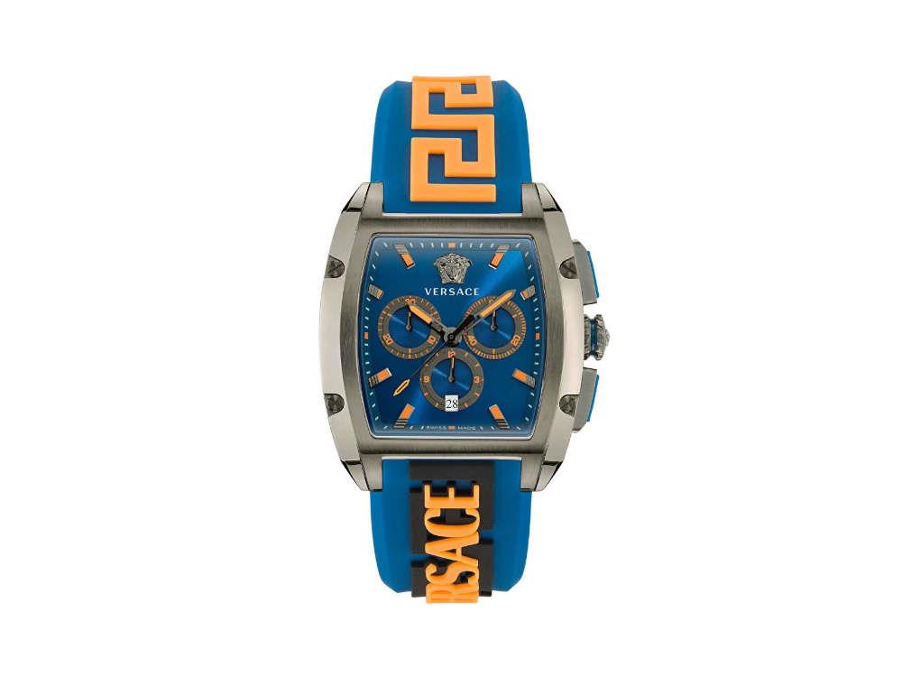 Versace Dominus Quartz Watch, Blue, 42 x 49.50 mm, Sapphire Crystal, VE6H00323