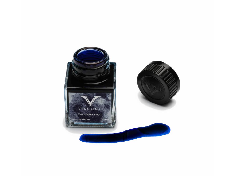 Visconti Starry Night Ink Bottle, 30ml, Blue, Crystal, INKVG-30ML18