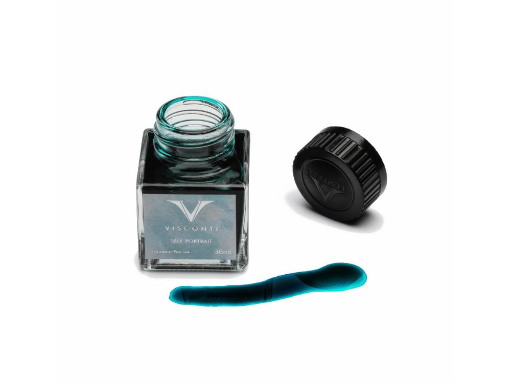 Visconti Portrait Ink Bottle, 30ml, Blue, Crystal, INKVG-30ML25