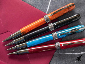 Visconti Rembrandt-S Orange Rollerball pen, Acrylic, Ruthenium trim, KP10-28-RB