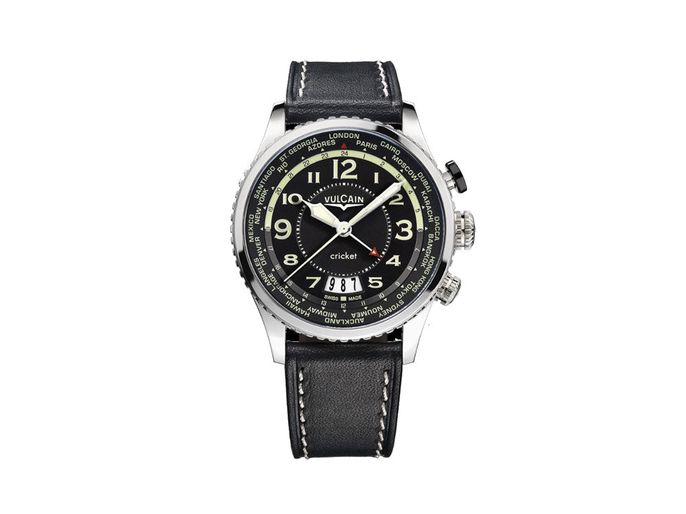 Vulcain Aviator Instrument Cricket Manual Watch, V-11, 42 mm, 110163A07.BFC102