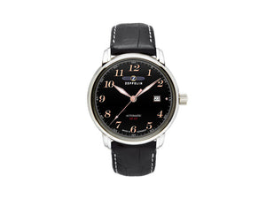 Zeppelin LZ 127 Graf Zeppelin Automatic Watch, Black, 42 mm, Day, 7656-2